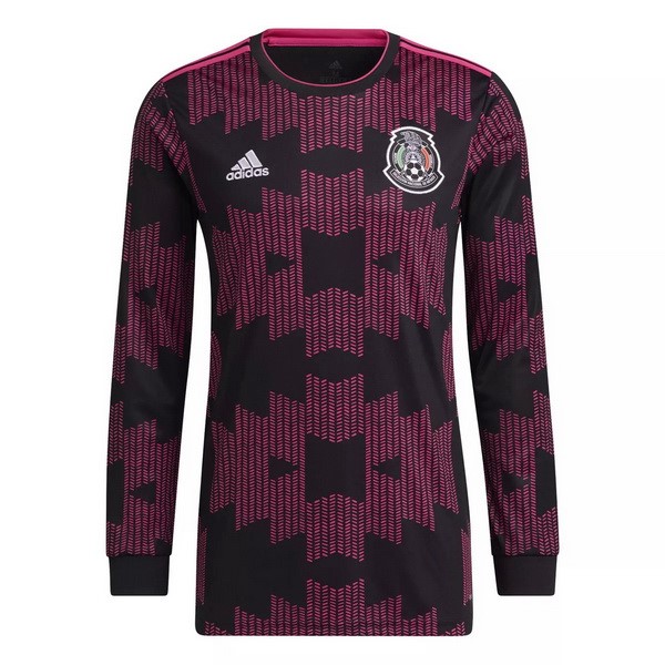 Camiseta Mexico 1ª Kit Manga Larga 2021 Purpura
